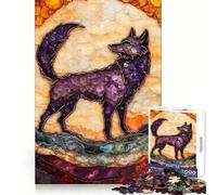 Puzzle mosaïque Loup Améthyste 1000 pièces pour Adolescents, idéal pour développer la mémoire, pour des Moments de détente agréables, Bords Nets, Cadeau de Vacances (38x52cm)