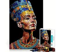 Puzzle mosaïque Portrait de Néfertiti pour Adultes, 1000 pièces, renforce la mémoire, détend et s'amuse, qualité supérieure, pour Les fêtes (50x75cm)