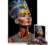 Puzzle mosaïque Portrait de Néfertiti pour Adultes, 1000 pièces, renforce la mémoire, détend et s'amuse, qualité supérieure, pour Les fêtes (38x26cm)