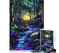 Puzzle mosaïque Prismatic Creek pour Adolescents, 1000 pièces, Jeu de logique et de réflexion, Calme et Amusant, Bords Lisses, Cadeau d'anniversaire 50x75cm