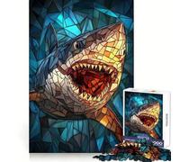 Puzzle mosaïque Requin 1000 pièces, Puzzle pour Adultes, Jeu de réflexion, Divertissement partagé, découpe de précision, à Exposer 38x26cm