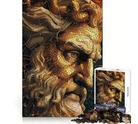 Puzzle mosaïque Zeus Dieu 1000 pièces pour Adultes et Adolescents Entraînement à la Concentration, Loisirs calmes, Bords Fins, Joyeux Noël (38x26cm)