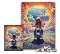 Puzzle Moto coloré 1000 pièces pour Adultes, pour la fête des mères, Les Anniversaires et Noël, Taille 50x75cm
