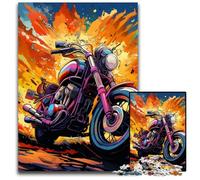 Puzzle Moto coloré 1000 pièces pour Adultes, Puzzle pour Adultes, décoration d'intérieur à Faire soi-même, Jeu de réflexion 26x38cm / 10,23x14,96 Pouces