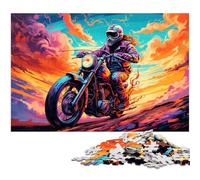 Puzzle Moto coloré 1000 pièces pour Adultes. Puzzle Stimulant, idéal pour la Maison ou Le Bureau pour Noël 50 x 75 cm / 19,68 x 29,52 Pouces.