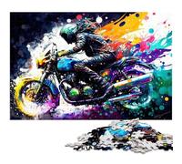 Puzzle Moto Cool 1000 pièces pour Adultes, Puzzle en Carton, Casse-tête Stimulant pour Adolescents, soirée de Jeux en Famille Amusante 26x38cm / 10,23x14,96 Pouces