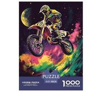 Puzzle Moto de Cross Qui Compte 1000 Pièces pour Adultes,Ciel étoilé Fantastique Un Jeu De Dexérité Très Difficile Puzzle ÉduChatif avec des Défis 38x26cm/1000pcs