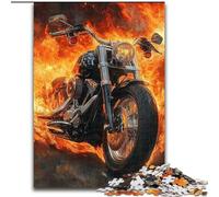 Puzzle Moto Flamme 1000 pièces pour Adultes et Adolescents, Cadeau d'anniversaire idéal pour Un séjour de détente, décoration Murale pour Les 14 Ans et Plus (26x38cm)