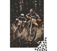 Puzzle Motocross Adulte 1000 Pièces pour Adultes et Adolescents à Partir de 12 Ans Cadeaux de Noël 1000 Pièces (38x26cm)