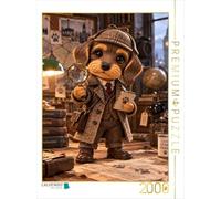 Puzzle · Motte, la détective | Motte, le teckel, mène l'enquête avec ingéniosité et parvient à… · 2000 pièces · Format assemblé 90 × 67 cm · CALVENDO Puzzle
