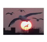 Puzzle Mouette 1500 Pieces Adultes, Puzzle 1500 Pieces Coucher Soleil, Puzzles Bois de Qualité Supérieure avec Une Boîte d'emballage Exquise, Jeu de Concentration Adultes, Cadeau Femme, Homme P-83
