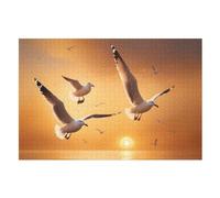 Puzzle Mouette Puzzles pour AdultesPuzzles en Bois De 1000 Pièces Adultes Cadeaux Jeu Stimulant （75×50cm）