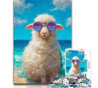 Puzzle Moutons au Bord de la mer pour Adolescents, 1000 pièces, Jouet éducatif et décompressant, décoration Parfaite (75x50cm)