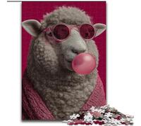 Puzzle Moutons soufflant des Ballons 1000 pièces pour Adultes et Adolescents, Jeu éducatif et Stimulant pour Les Anniversaires et Noël (26x38cm)