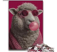 Puzzle Moutons soufflant des Ballons, 2000 pièces, pour Adultes et Adolescents, Jeu Stimulant et Jeu Familial, Cadeau d'anniversaire, décoration Murale (70x100cm)