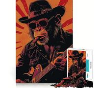 Puzzle Mr Monkey Blues Night pour Adultes, 1000 pièces, Logic Boost Toy Group Joy Premium Edge, Surprise d'anniversaire (38x26cm)
