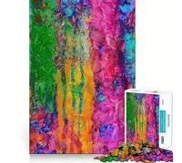 Puzzle Multicolore à Motifs de Coups de Pinceau pour Adultes, 1000 pièces, Jeu de réflexion, Plaisir Lent, Design à Assembler, Joli Cadeau (38x52cm)