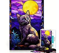 Puzzle Munchkin Chat Tacheté pour Adultes 1000 Pièces Jeu de Dépendance et de Logique Soulagement de l'Anxiété Découpe Précise Cadeau Élégant (38x52cm)