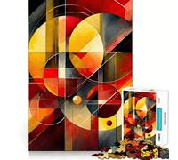 Puzzle Mural Abstrait et Vibrant pour Adultes,1000 pièces,entraînement cérébral Amusant,pièces nettes et sans bavures,activité de Groupe réconfortante (38x26cm)