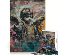 Puzzle Mural Angel Graffiti 1000 pièces pour Adolescents, développement de la réflexion et de la Pleine Conscience, Bords Nets, Cadeau de Noël (38x26cm)