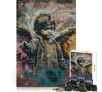 Puzzle Mural Angel Graffiti 1000 pièces pour Adolescents Stimulation cérébrale, Divertissement Calme, Bords Lisses Cadeau d'anniversaire (50x75cm)