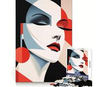 Puzzle Mural Bauhaus Femme 1000 pièces Réflexion, entraînement, détente, Contours Nets, Cadeau touchant (38x52cm)