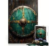 Puzzle Mural Bouclier Viking 1000 pièces pour Adolescents, Exercice Mental, Passe-Temps apaisant, Cadeau de Noël idéal (50x75cm)