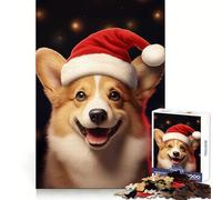 Puzzle Mural Corgi de Noël, 1000 pièces, pour Adultes, Motif Corgi, Bords Nets, Cadeau spécial, idéal pour se remémorer et Passer Un Bon Moment (50x75cm)
