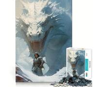Puzzle Mural Dragon des neiges 1000 pièces pour Adolescents, Jeu de logique Fine, Loisirs faciles, Bords Nets, Cadeau de Festival (38x52cm)