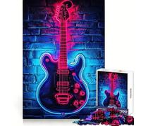Puzzle Mural Guitare néon pour Adolescents, 1000 pièces, Jeu Intelligent et apaisant, Motif à Assembler, Joli Cadeau (50x75cm)