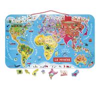 Puzzle monde magnetique Bleu Janod Bleu Taille unique
