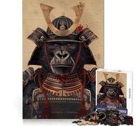 Puzzle Mural Samouraï Gorille 1000 pièces pour Adultes Améliore la mémoire Paisible et Amusant Bords Nets Idée Cadeau pour Les fêtes (38x52cm)