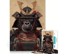 Puzzle Mural Samurai Gorilla, 1000 pièces, défi logique et créatif, idéal pour Les Adultes, à Partager en Famille (38x26cm)