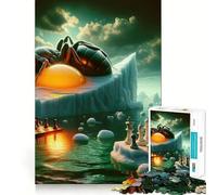 Puzzle Mural surréaliste de 1000 pièces représentant Une Fourmi, idéal pour Les Adolescents Jeu Intelligent et Relaxant, Assemblage du Motif Liste de souhaits du Père Noël 50x75cm