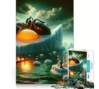 Puzzle Mural surréaliste de 1000 pièces représentant Une Fourmi, idéal pour Les Adolescents Stimule la mémoire, Plaisir Lent et Bords Nets Idée Cadeau de Noël 38x52cm