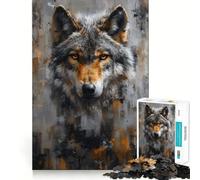 Puzzle Mural Wolf Tan pour Adultes,1000 pièces,Jeu de réflexion et d'adresse,découpe de Haute précision,défi divertissant pour Les Loisirs (50x75cm)