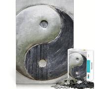 Puzzle Mural Yin Yang en métal,1000 pièces,Jeu de mémoire,découpe Laser de qualité supérieure,activité captivante pour des soirées tranquilles (38x26cm)