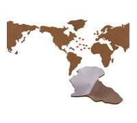 Puzzle murale mémo en Liège Mappemonde - Hauteur 27 cm - Largeur 36 cm
