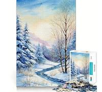 Puzzle Murmure d'hiver pour Adultes,1000 pièces,Jeu Stimulant l'esprit,pièces précises et sans Couture,activité relaxante à Faire en Groupe à l'intérieur (50x75cm)