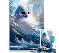 Puzzle Murmures du Hibou d'hiver 1000 pièces pour Adolescents entraînement de mémoire,Jeu Amusant,Propre,sans Couture,activité de Groupe relaxante en intérieur (38x26cm)