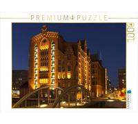 Puzzle · Musée maritime de Hambourg | Contemplation nocturne du gothique en brique d'Allemagne du Nord · 1000 pièces · Format assemblé 64 × 48 cm · CALVENDO Puzzle