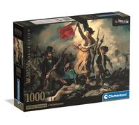 Clementoni – Puzzle 1000 pièces Delacroix Liberty Leading – Boîte compacte, Fabriqué en Italie