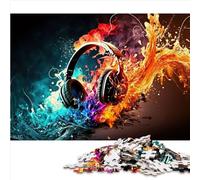 Puzzle Musical avec écouteurs pour Adultes, 1000 pièces en Carton de qualité supérieure pour Adolescents, Anti-Stress, défi Difficile, 1000 pièces (26 x 38 cm)