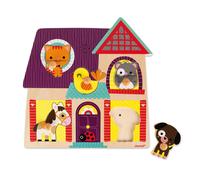 Puzzle Musical Mes Petits Compagnons - Puzzle Sonore en Bois - 5 Pièces - Motricité Fine et Eveil Musical - Dès 18 Mois