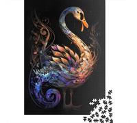 Puzzle Musical Cygne de l'harmonie de 1000 pièces pour Adultes, Puzzle en Bois, Jeu éducatif pour Enfants, Cadeau de Noël, 1000 pièces (75 x 50 cm)
