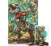 Puzzle Musical Dinosaure Difficile pour Adultes 1000 pièces Think Toy, Un Jouet paisible et Amusant, Une œuvre d'art aux découpes nettes (38x52cm)
