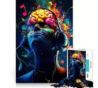 Puzzle Musical Explosion cérébrale de 1000 pièces pour Adultes et Adolescents Un Jeu de logique Clair pour se détendre, découpe Parfaite, idéal pour Les vœux du Père Noël (38x52cm)