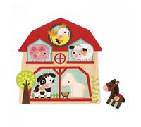 Puzzle musical - JANOD - Les Copains de la ferme - 5 pièces - Animaux - 12 mois+