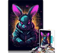 Puzzle Musical Lapin coloré 1000 pièces pour Adultes Jouets éducatifs Anti-Stress pour renforcer l'amour Entre Couples (50x75cm)
