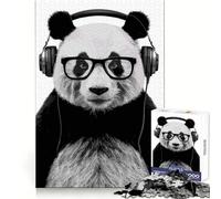 Puzzle Musical Panda pour Adolescents, 1000 pièces, Jeu de logique Solide, Plaisir partagé, Bords Nets, Joli Cadeau (38x26cm)